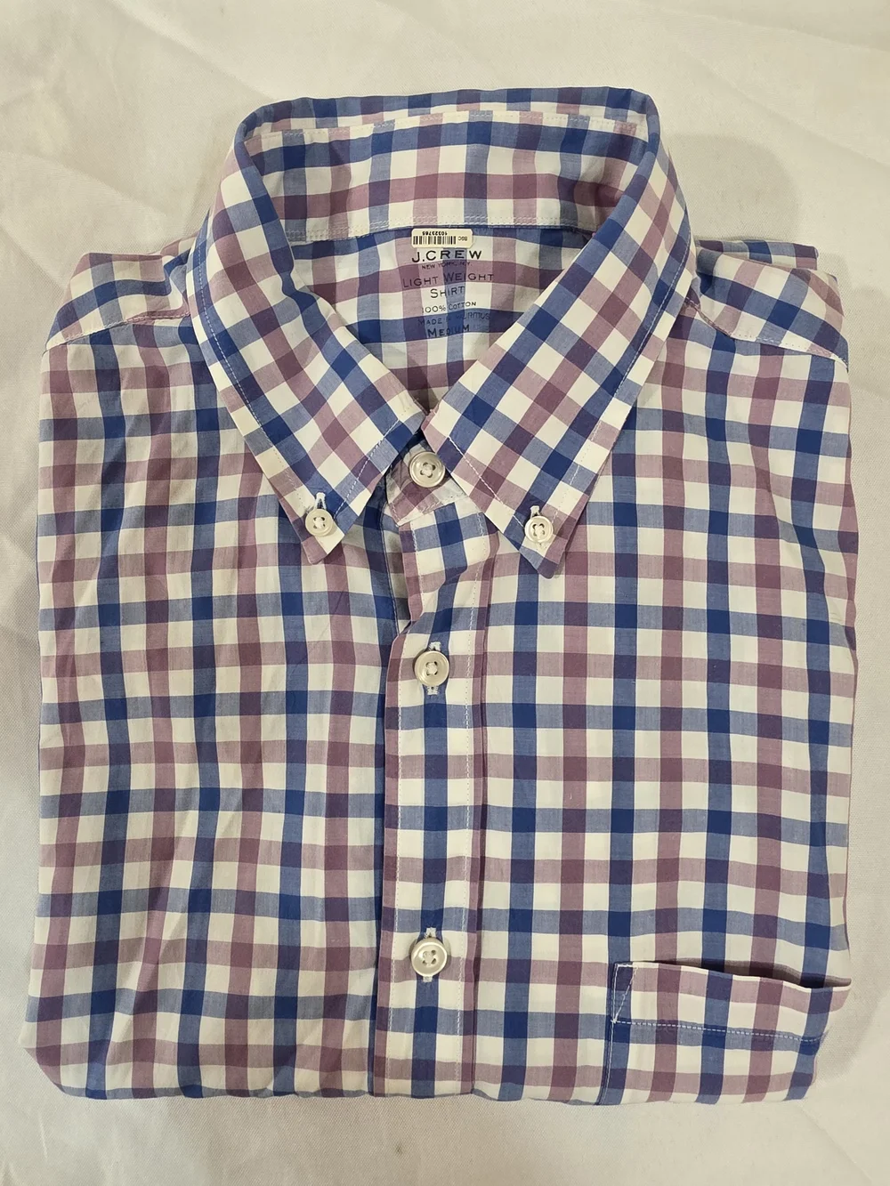 J. Crew Classic Cotton Collection All Occasions Shirt Men Size M